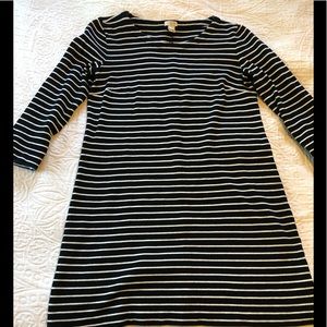 J Crew black/white sweater dress